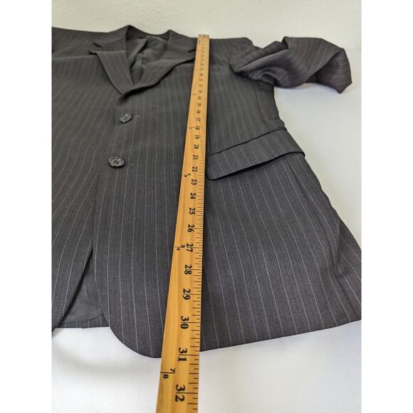 JoS A Bank 100% Wool‎ Charcoal Pinstripe Blazer Sport Coat Jacket Mens Size 40R - Picture 11 of 12